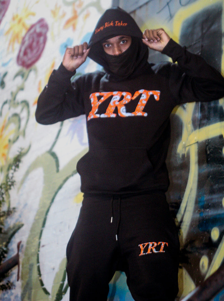 YRT Black & Orange Sweat Suit